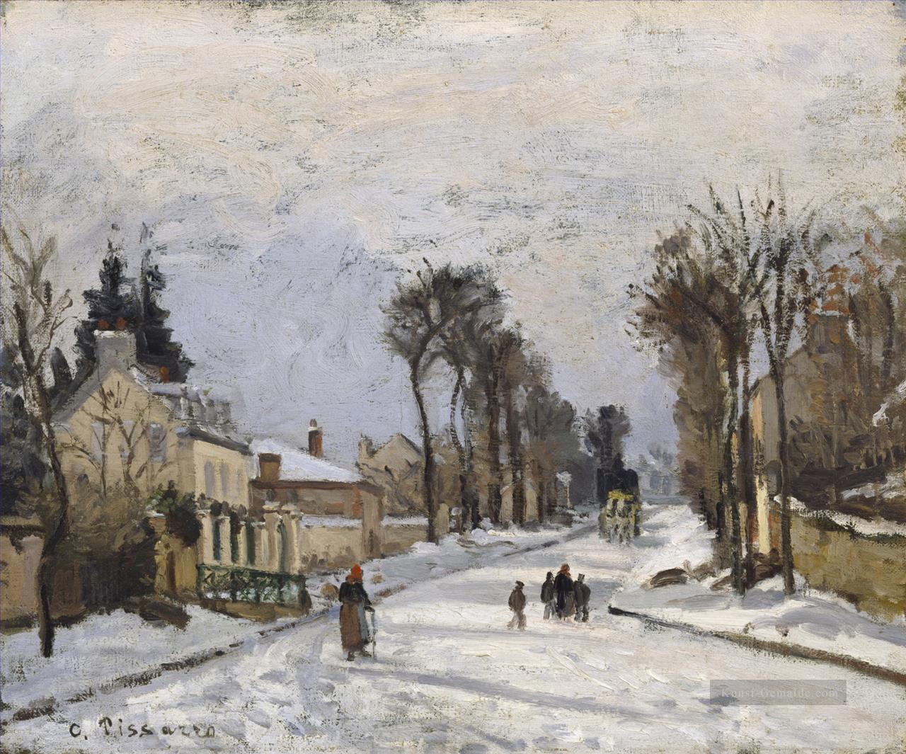 Straße nach Versailles bei Louveciennes 1869 Camille Pissarro Ölgemälde